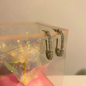 Sterling Safety Pin Earrings